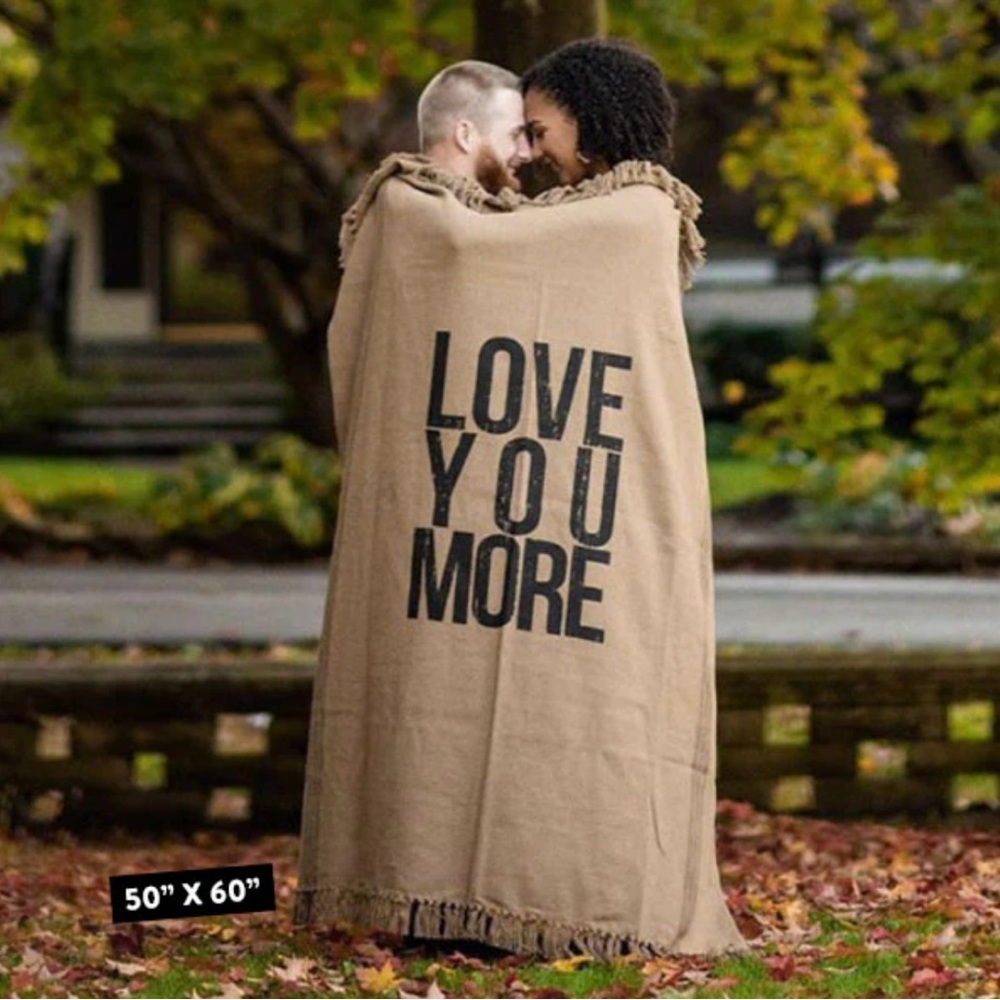 Love You More large throw 50x60